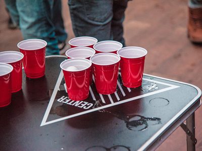 Binge Drinking on College Campuses - beer pong table